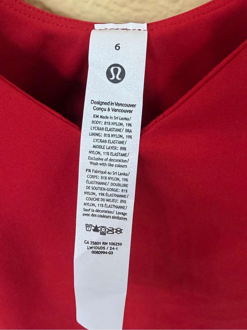 NWT lululemon Align Tank USC Trojans Cardinal Red Size 6 Officially Licensed - Picture 7 of 9